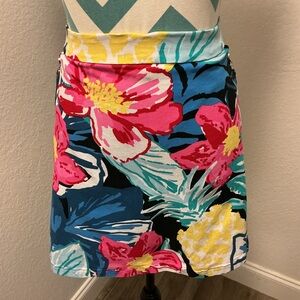Rafaella skort stretch multi color size large